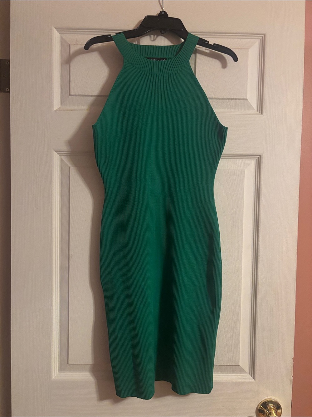 Sincerely Jules Sleeveless Ribbed Green Bodycon Dress